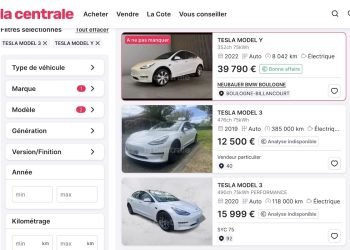 Tesla d’occasion sur La Centrale : pourquoi cet achat pourrait vous plonger dans l’angoisse ?