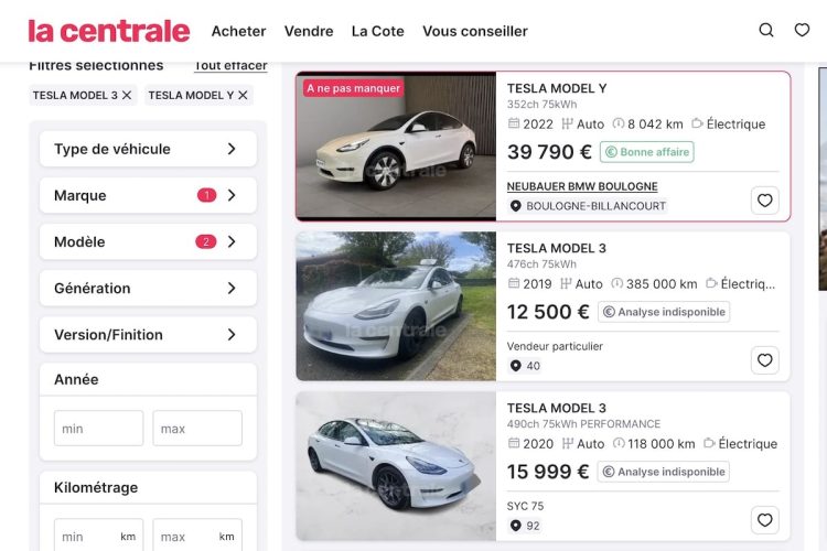 Tesla d’occasion sur La Centrale : pourquoi cet achat pourrait vous plonger dans l’angoisse ?