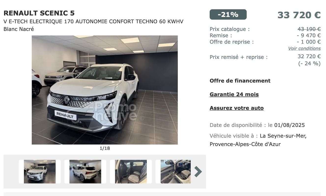 Promotion Renault Scenic
