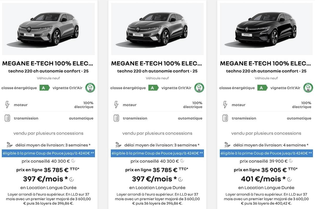 Offre Renault Megane