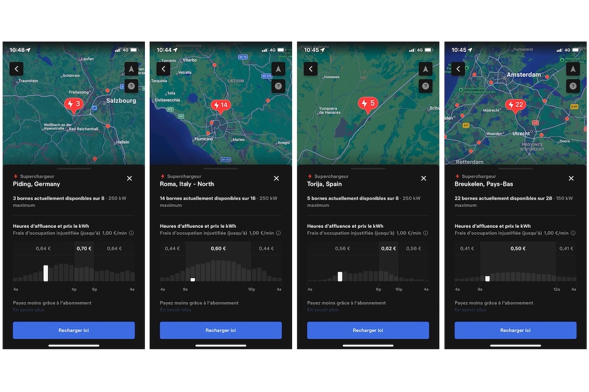 Tarifs Supercharger Tesla en Europe