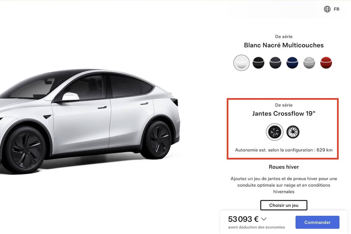 Tesla Model Y AWD range 2025