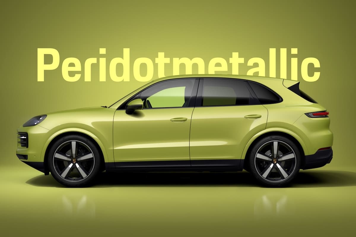 Porsche paint cayenne Peridotmetallic