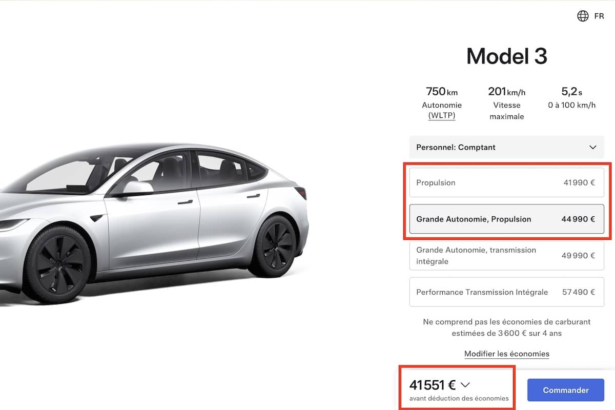 Promotion Tesla Model 3
